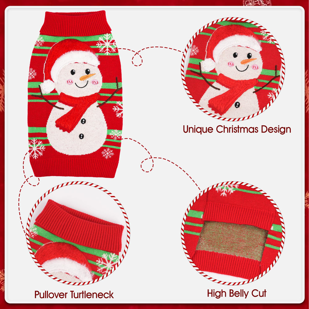 BAOBICUTE dog sweater machine washable makes clean-up after festive photos simple.
