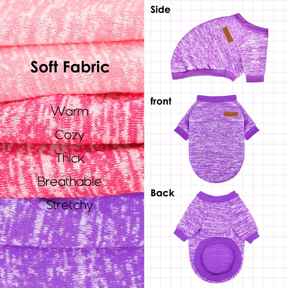 Baobicute dog sweater multi-pack pack shot displaying color options