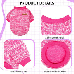Baobicute dog sweater purple XXS back view with stretchy fit for easy on/off