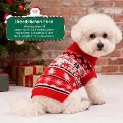 BAOBICUTE dog sweater snowflake pattern showcases festive charm for gatherings