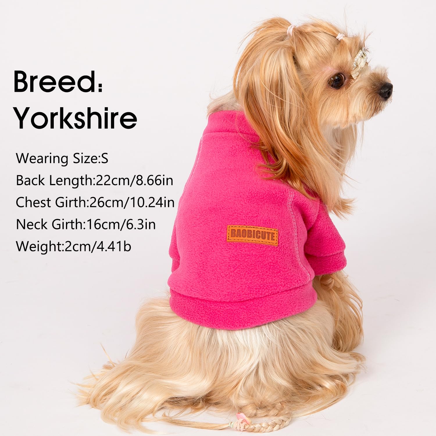 BAOBICUTE dog sweater close-up shows windproof collar for draft protection and snug fit