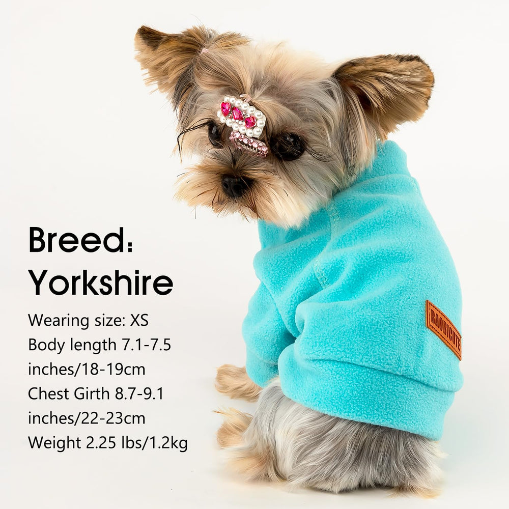 BAOBICUTE fleece dog sweater with windproof collar helps block drafts
