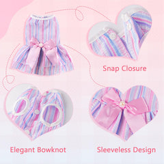 Baobicute seersucker fabric keeps dogs comfy with breathable, soft texture.