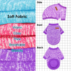 BAOBICUTE small dog sweater fit highlights easy on off and secure chest fit.