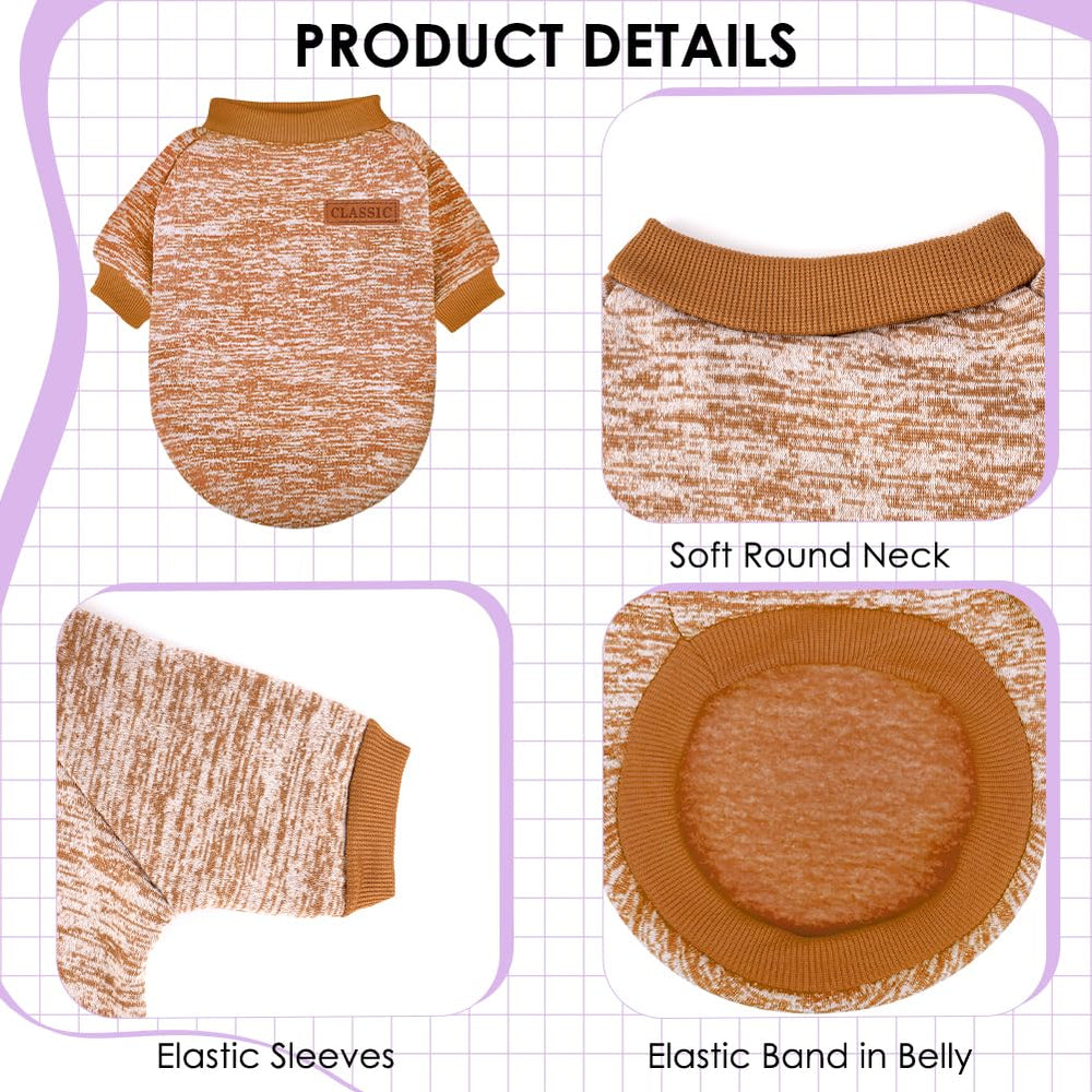 BAOBICUTE khaki sweater close-up shows soft, skin-friendly fabric and stretchable fit