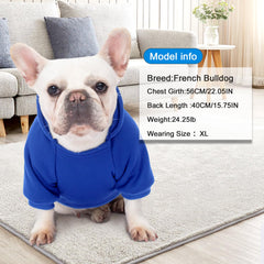 BAOBICUTE two-pack dog hoodie front view demonstrates plush interior warmth