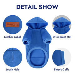BAOBICUTE two-pack dog hoodie side view shows snug fit for everyday walks