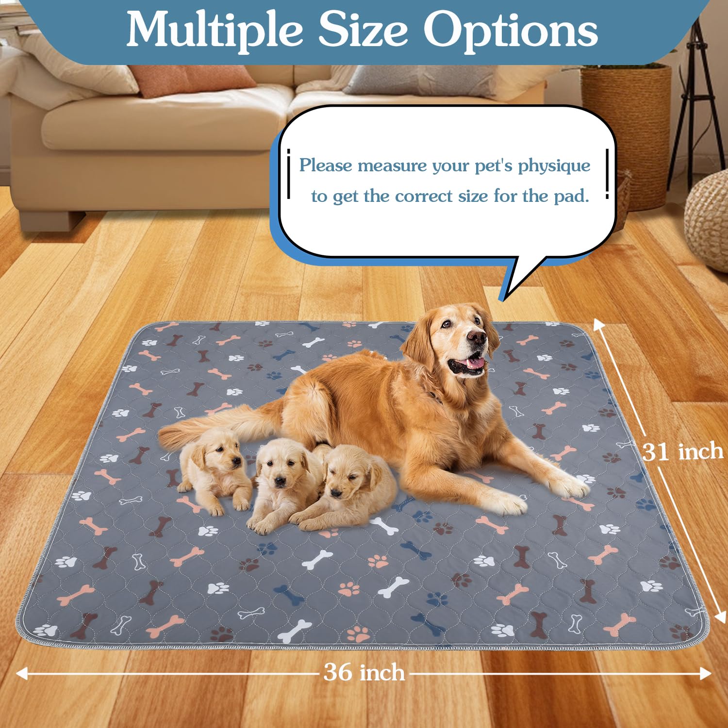 Baodan crate-kennel-playpen pad — ideal for training, whelping, or travel setups