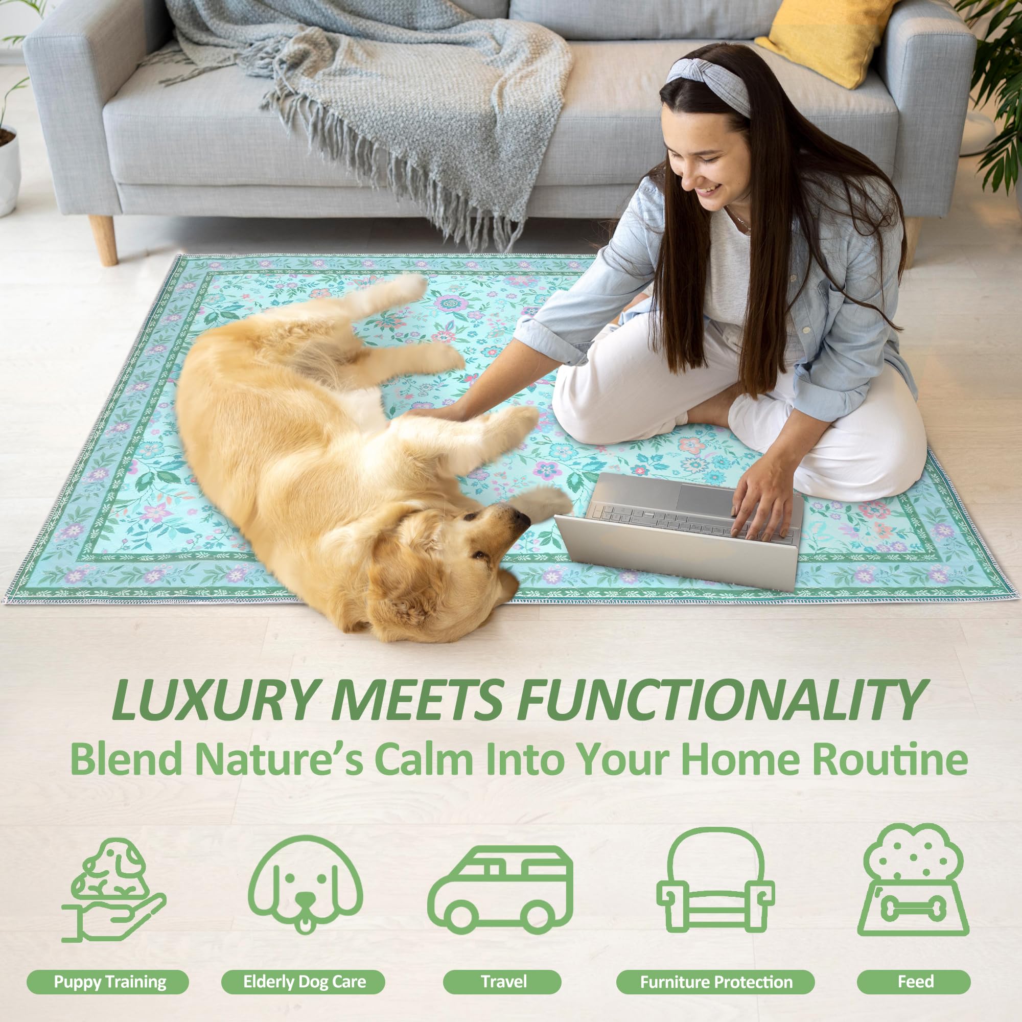 Baodan crate-use pad 72x72 for comfortable, protected containment