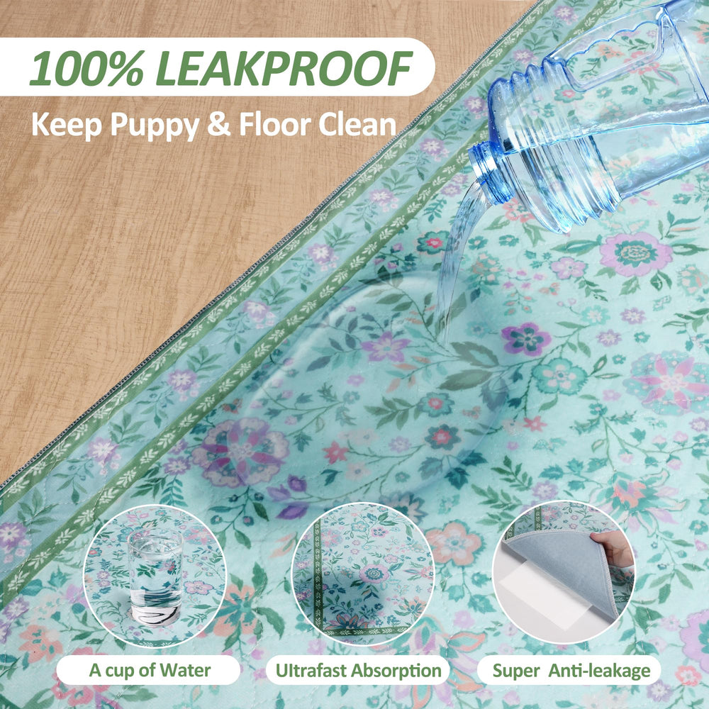 Baodan pee pads garden-print design blending with home décor while absorbing mess