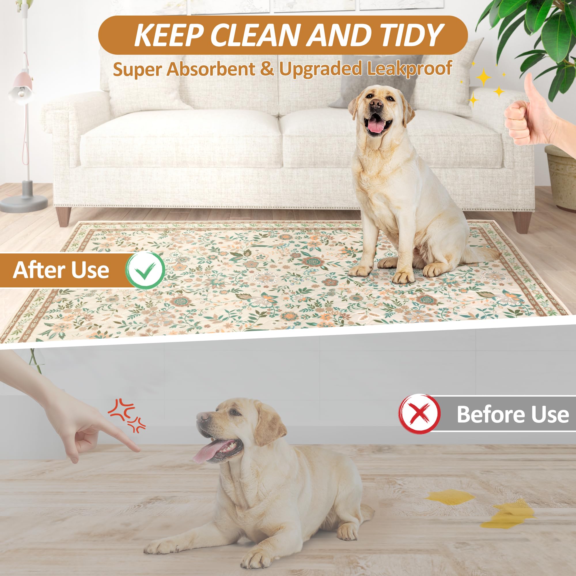 Baodan two-pack puppy pad set provides easy replacement after cleaning.