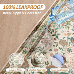 Baodan washable dog pee pad anti-slip base keeps mats in place during busy playtime.