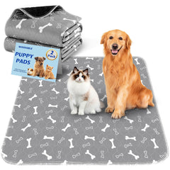 Baodan washable pee pad for dogs gray 2-pack keeps floors clean and dry