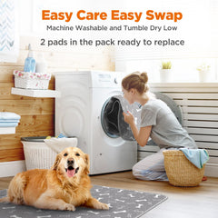 Baodan washable pee pad large 54x54 non-slip bottom keeps pads secure.