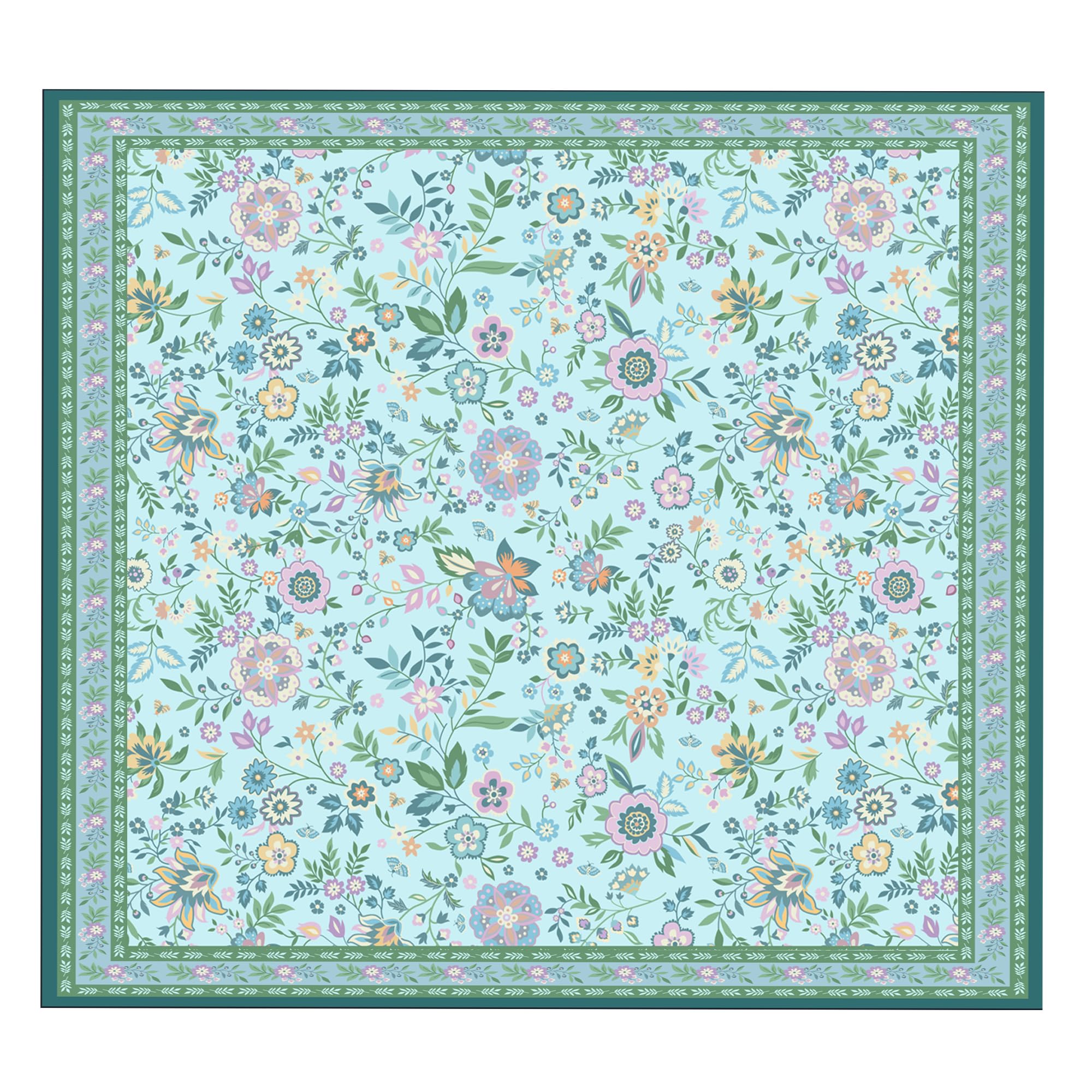 Baodan washable pee pads 72x72 flat lay with floral print for stylish potty training