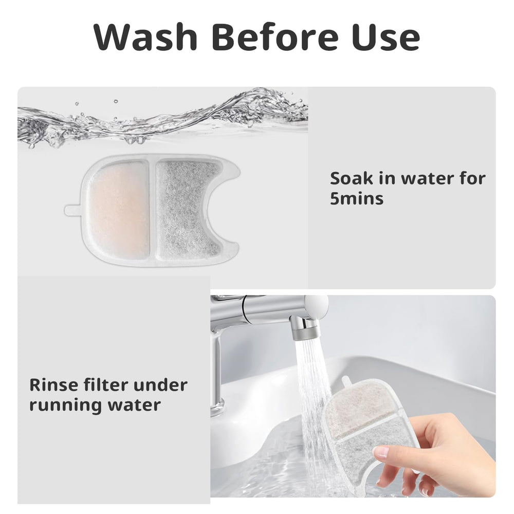 Baofum 12-set filters pack highlights ongoing replacement for clean fountain water.