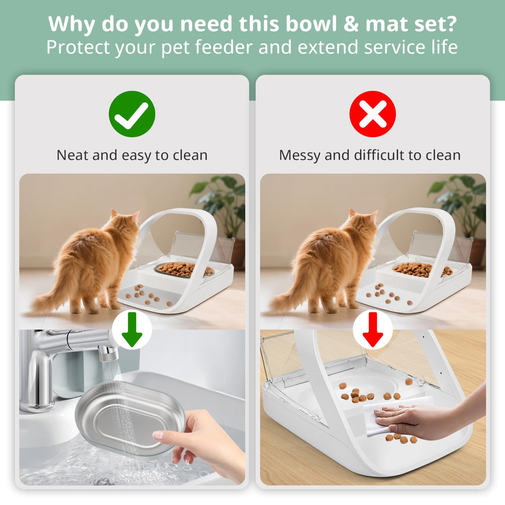 Baofum 2 bowls and mat set supports an efficient feeding routine