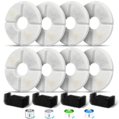 Baofum flower fountain filter-pack improves water quality for pets