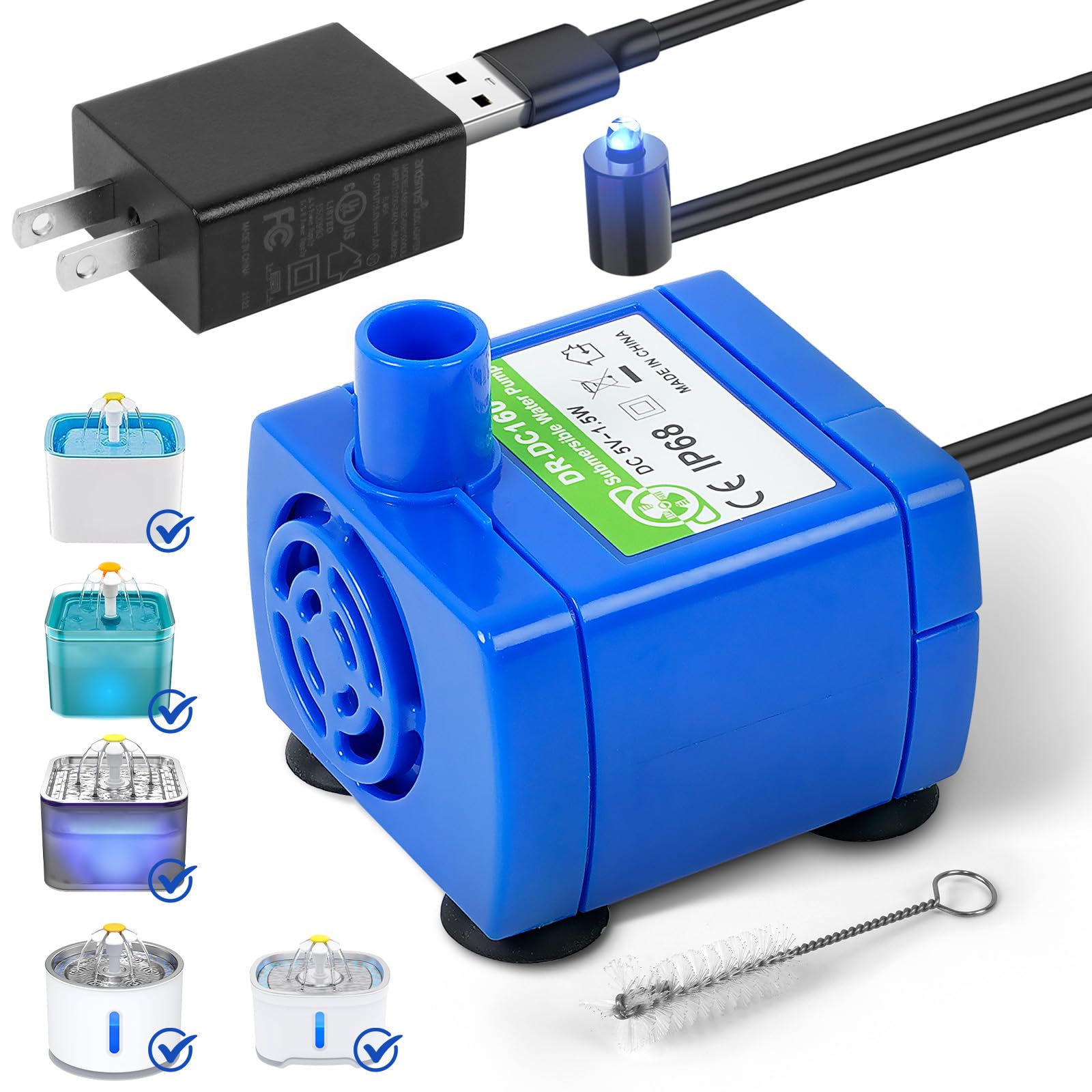 Baofum IP68 DR-DC160 pump front view for quiet operation