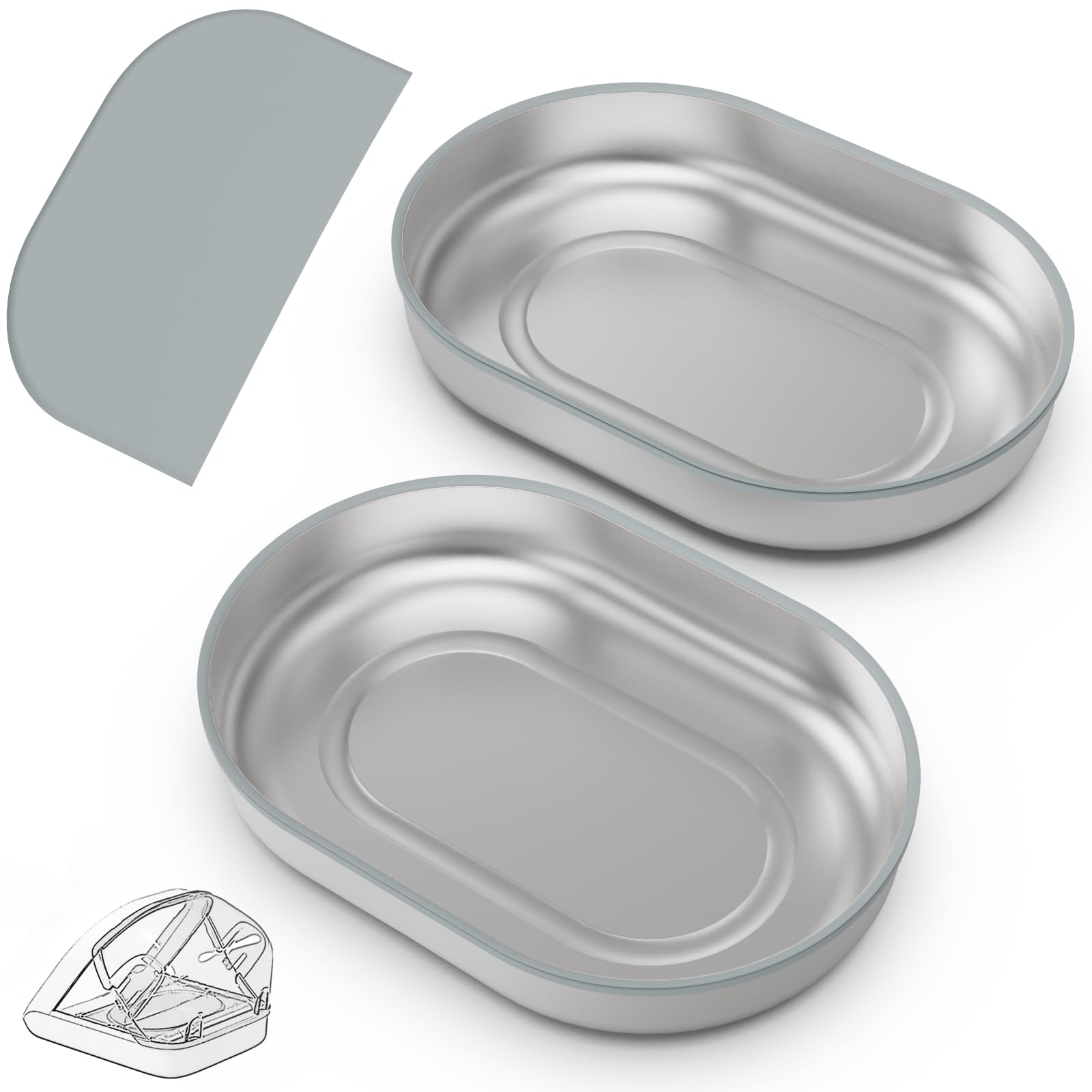 Baofum stainless steel bowl for automatic feeder fits securely and supports clean, mess-free meals