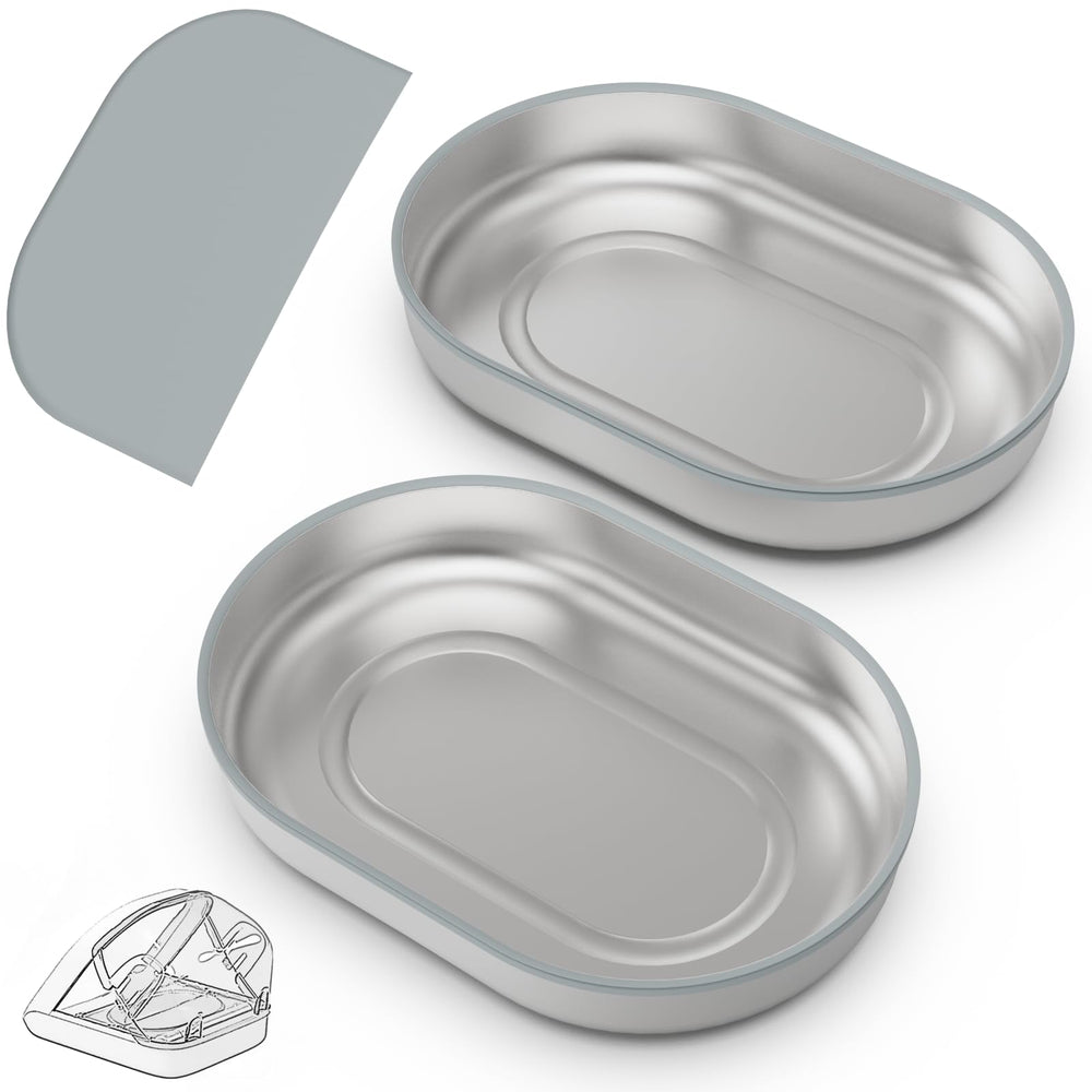 Baofum stainless steel bowl for automatic feeder fits securely and supports clean, mess-free meals
