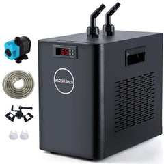 BAOSHISHAN aquarium chiller front view showing compact profile for easy placement
