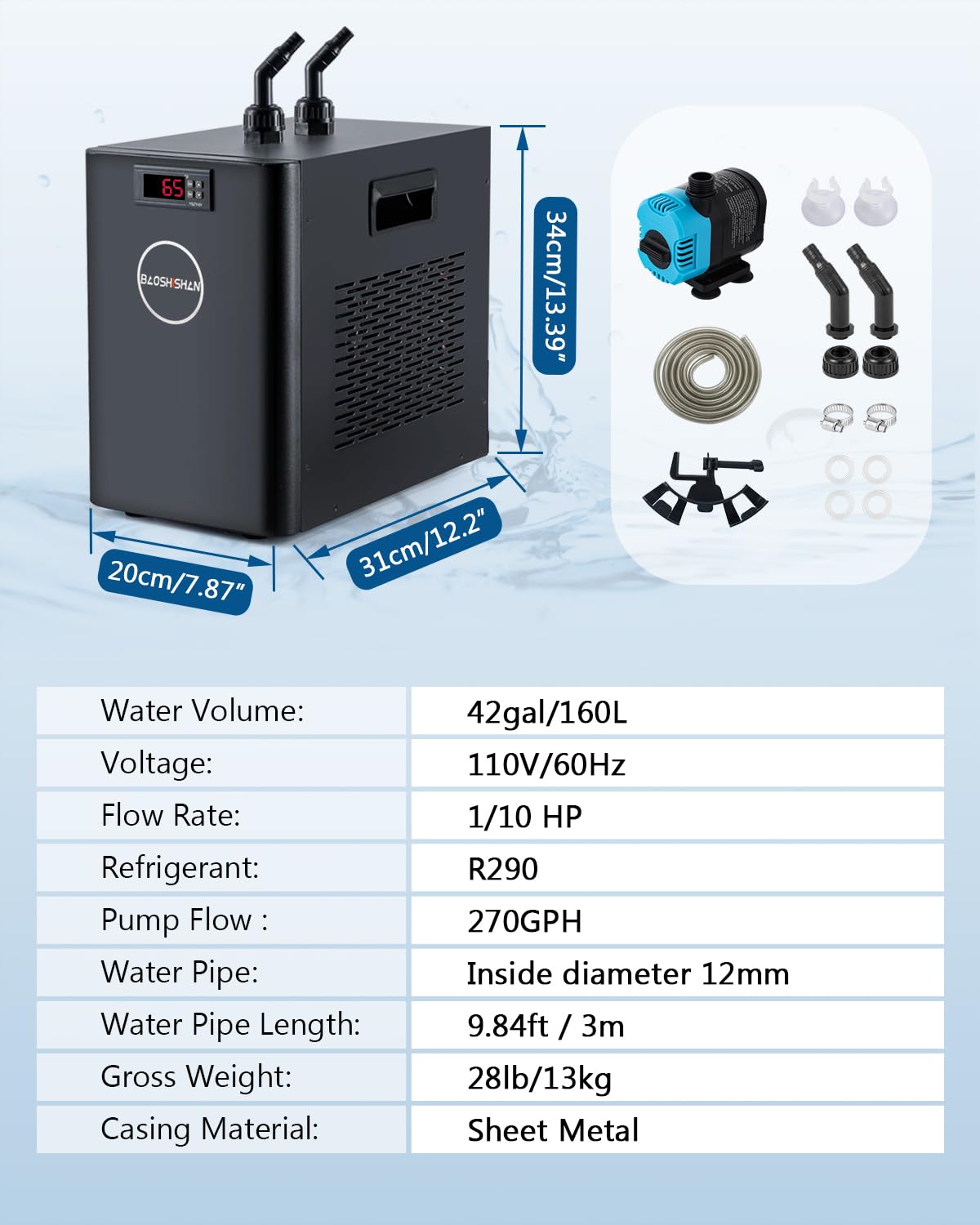 BAOSHISHAN quiet-design cooling image emphasizes low-noise operation