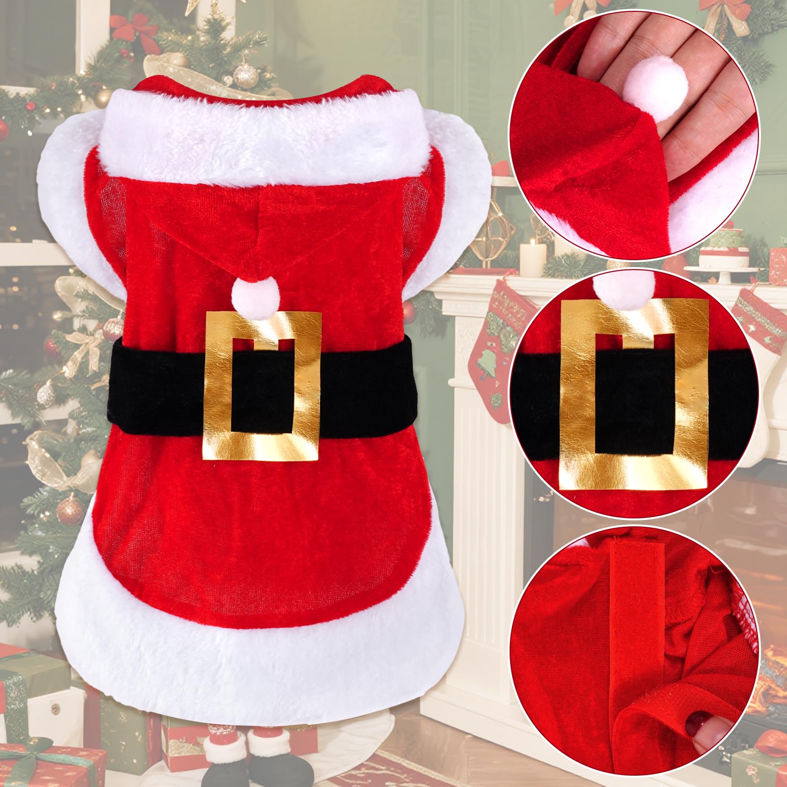 baotongle Santa Dog Costume packaging is ready for gifting this holiday.