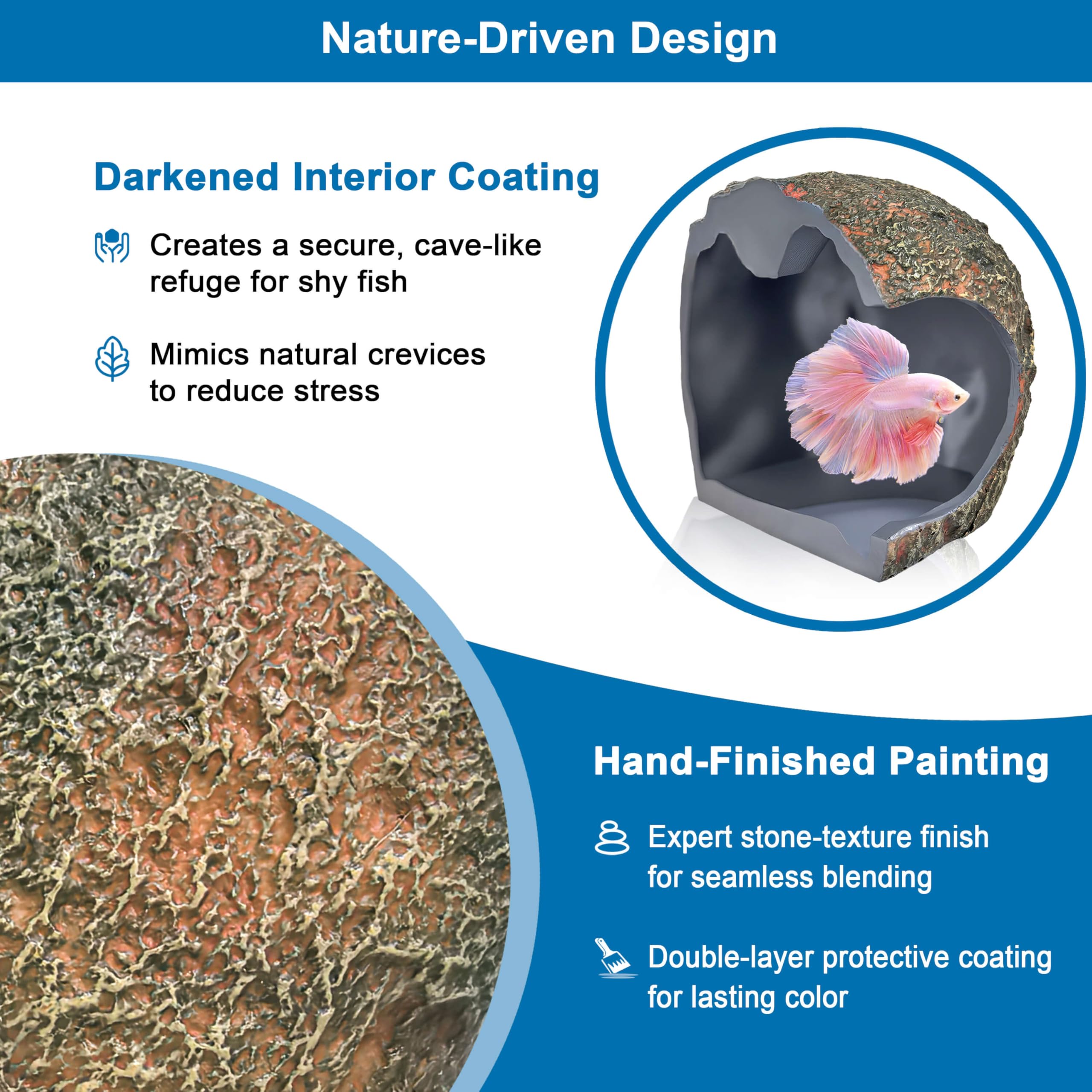 BaoZqua magnetic cave detaches for easy cleaning and rinsing.