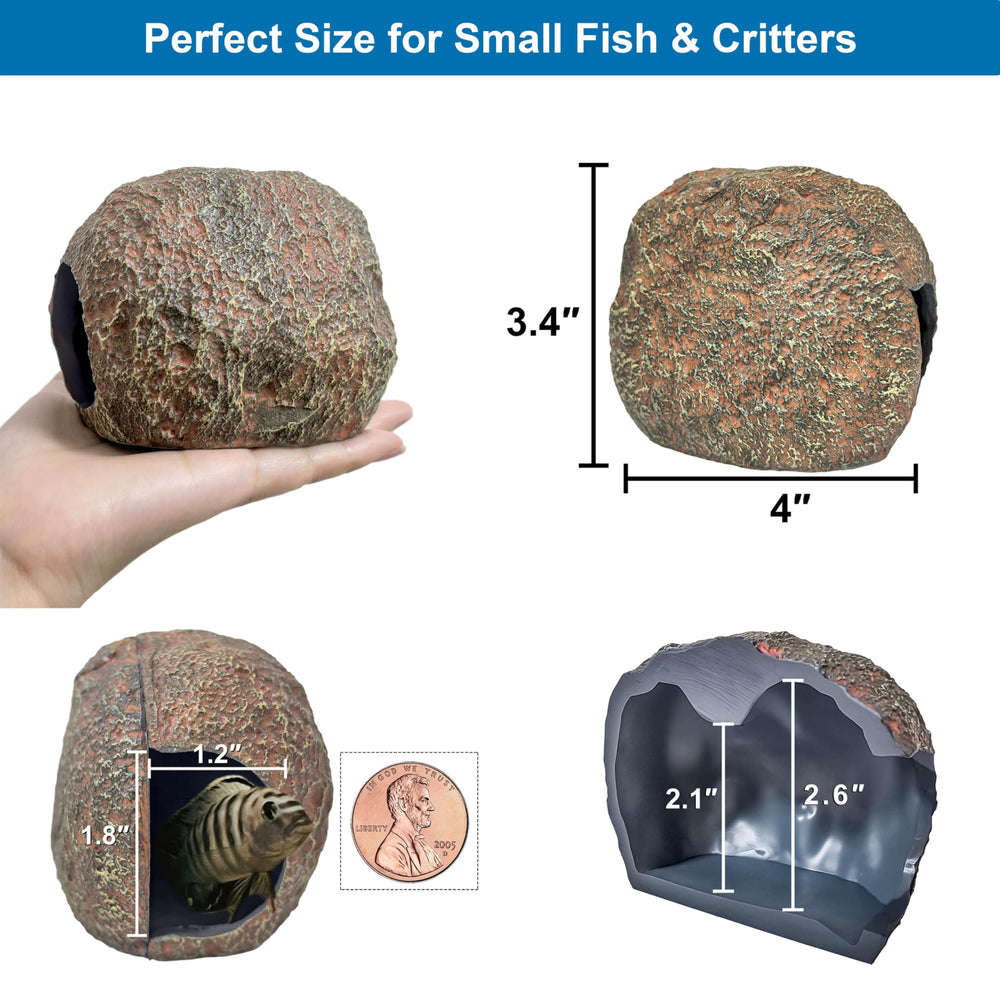 BaoZqua pleco cave magnetic setup with premium resin finish blends in.