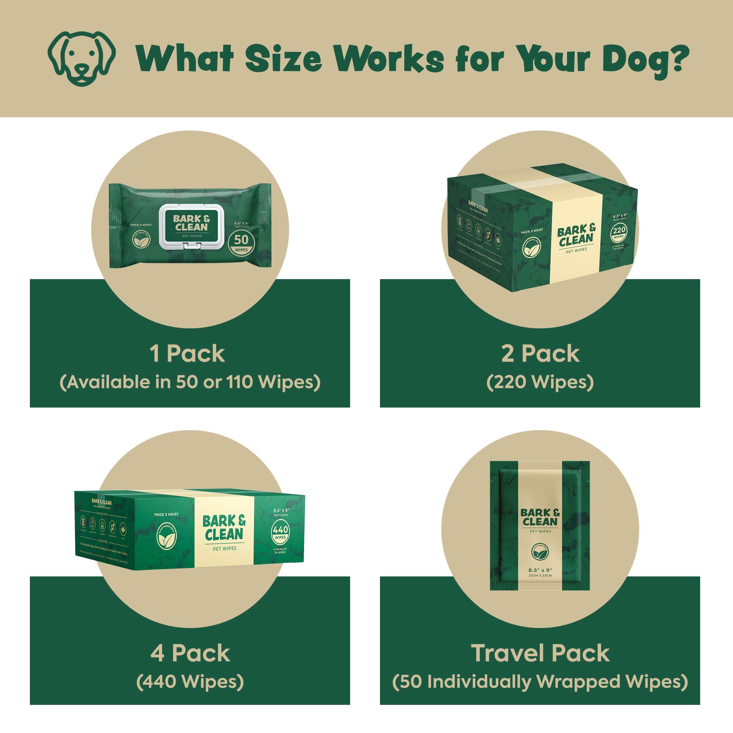 Bark & Clean bamboo wipes help deodorize and refresh after long hikes.