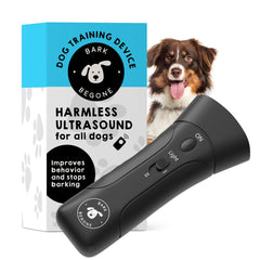 Bark Begone 2023 ultrasonic deterrent—compact handheld training aid for quieter dogs.
