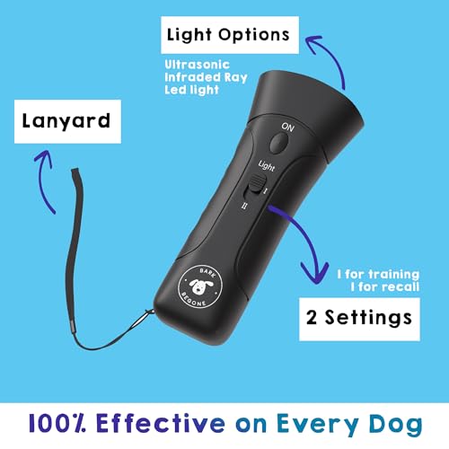 Bark Begone handheld trainer—quick bark correction during walks.
