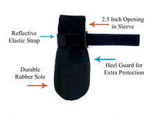 Bark Brite water-resistant paw booties keep paws dry in damp conditions.