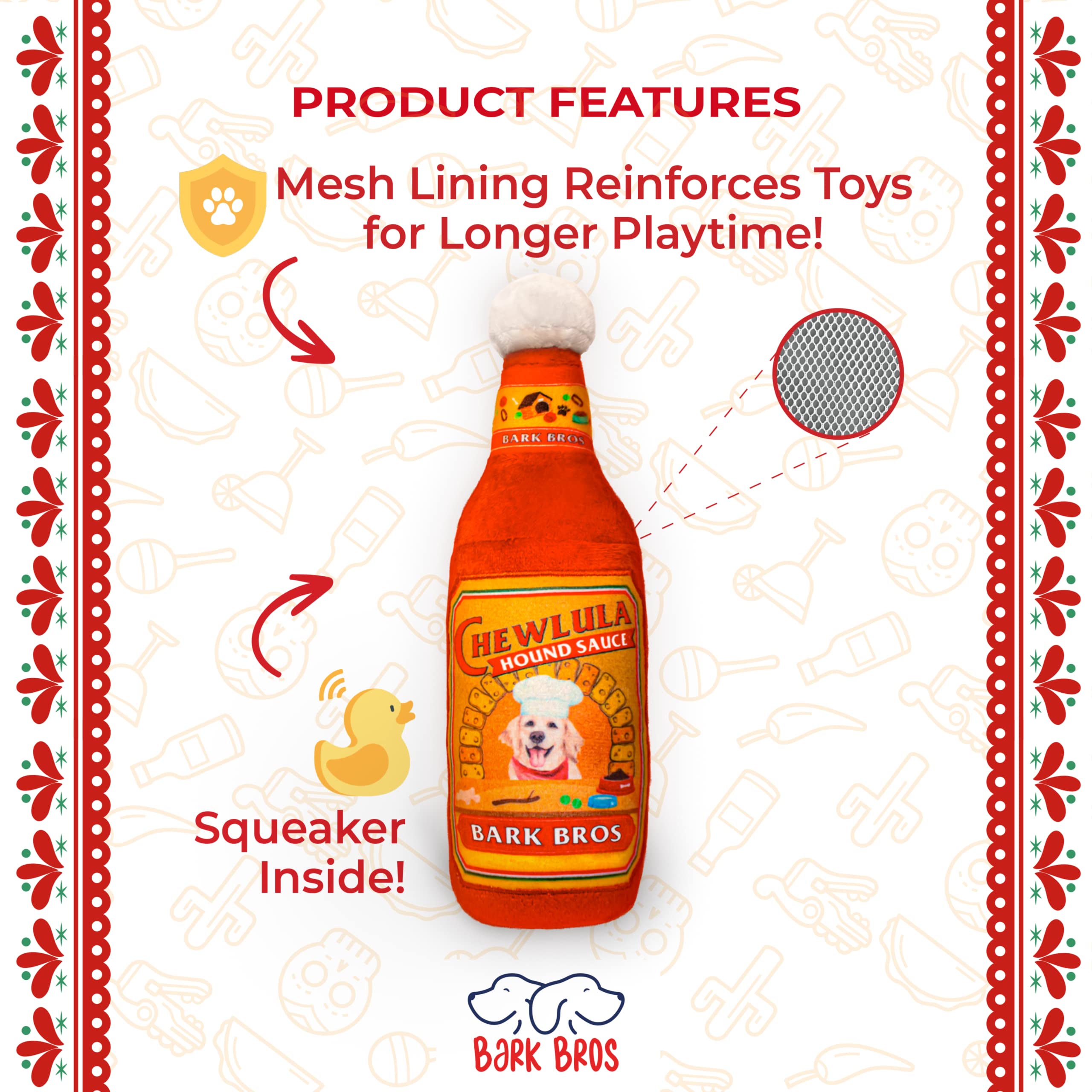 Bark Bros Chewlula dog toy in action during playtime with a pup.