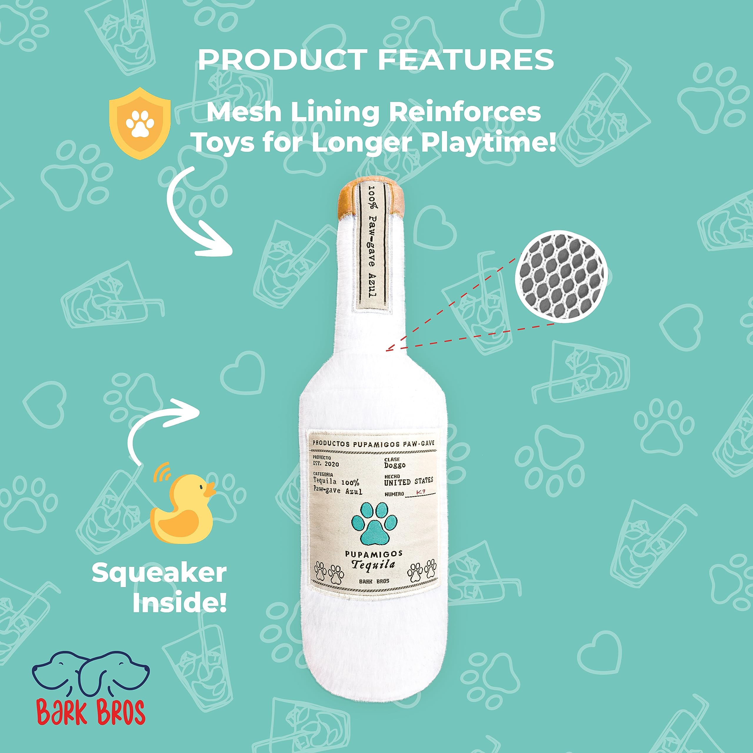 Bark Bros Liquor Bottle Dog Toy gift-ready packaging for birthdays and parties
