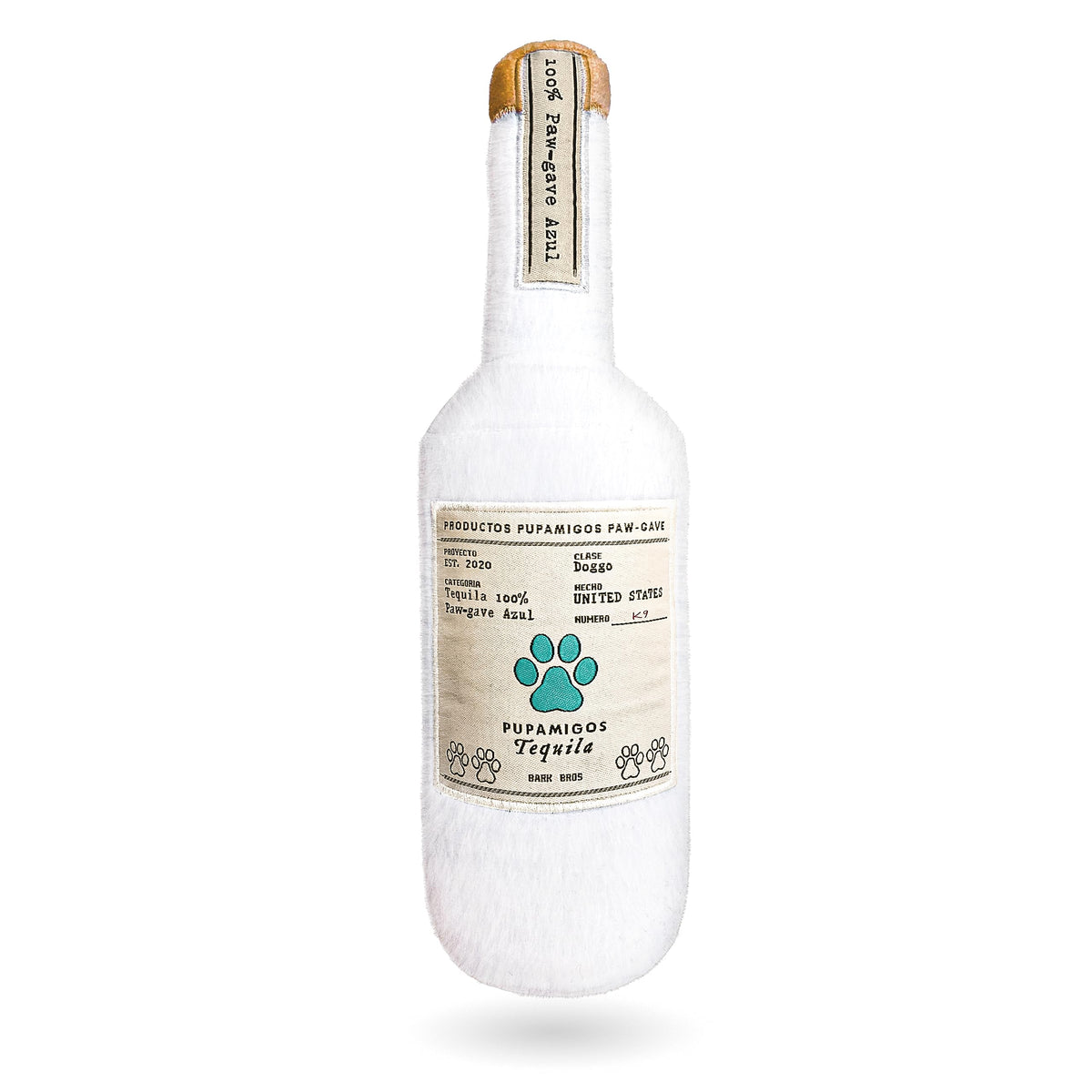 Bark Bros Liquor Bottle Dog Toy pour image showing playful bottle design for fetch