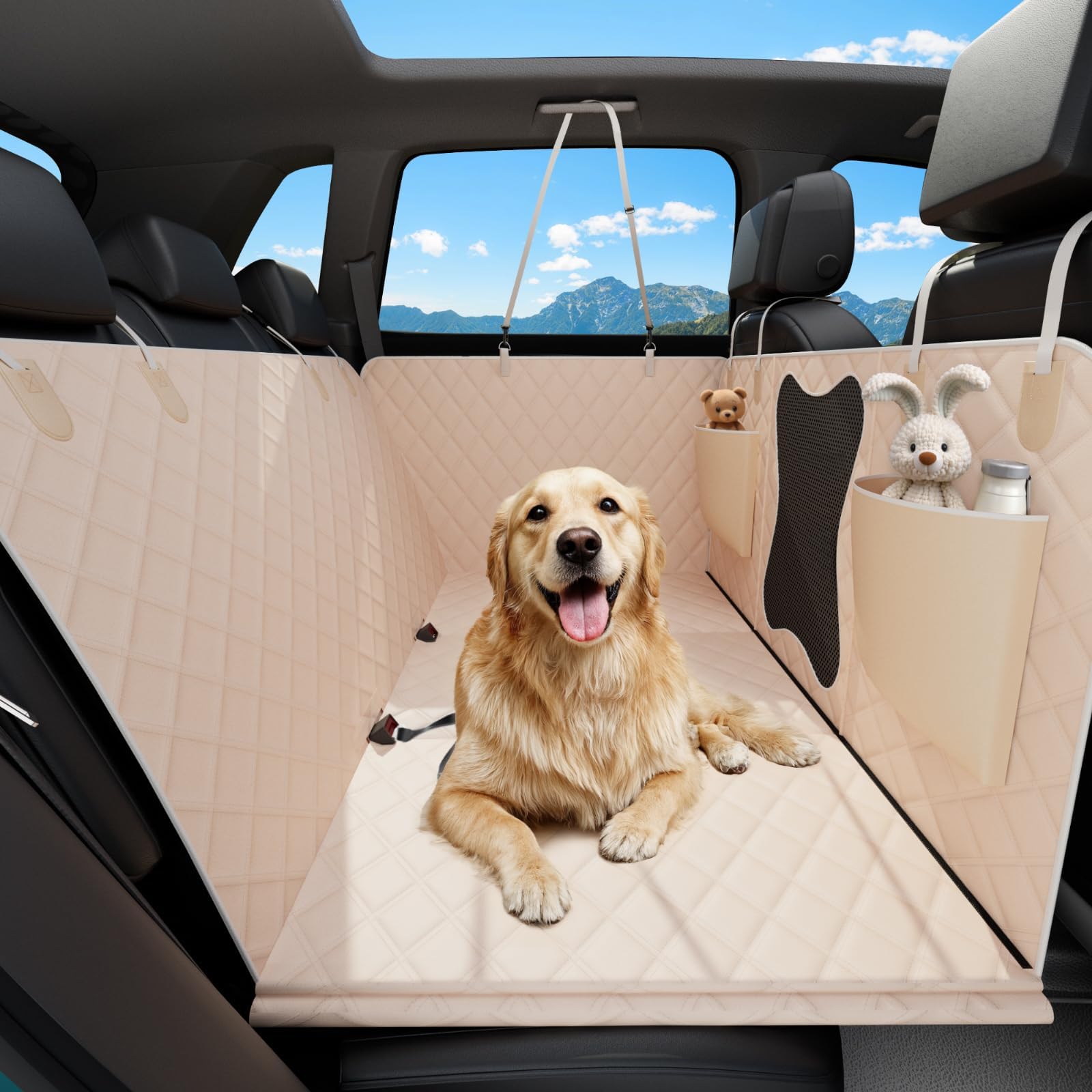 Bark Lover beige color matches interior and hides dirt well