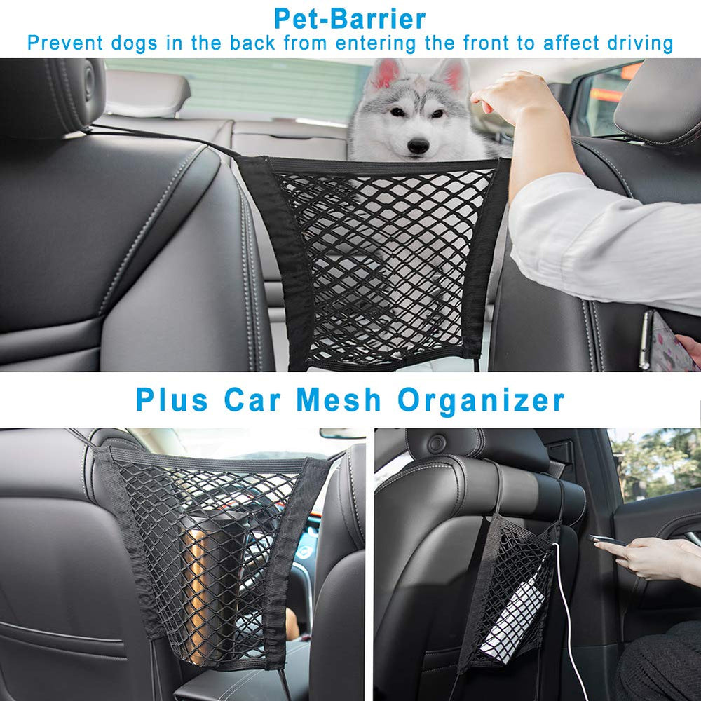 Bark Lover Deluxe side flaps backseat cover adds extra pet protection
