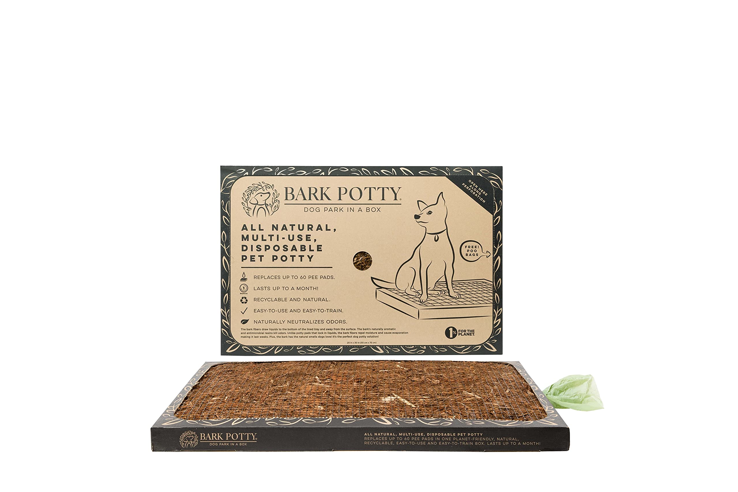 Bark Potty Large dog potty box setup for indoor training and hygiene