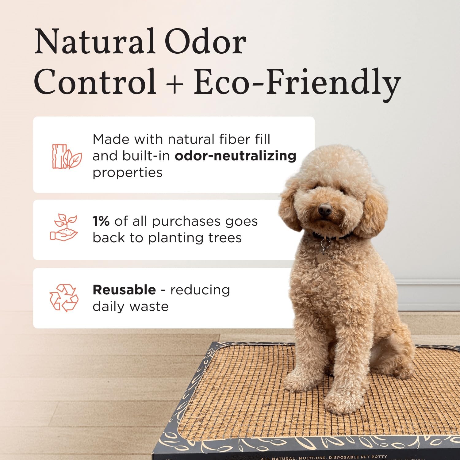 Bark Potty odor-neutralization demonstrates odor control for indoor spaces.