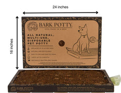 Bark Potty real bark material attracts dogs with familiar scent for easier potty.