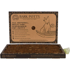 Bark Potty leak-resistant tray keeps floors clean during indoor potty sessions.