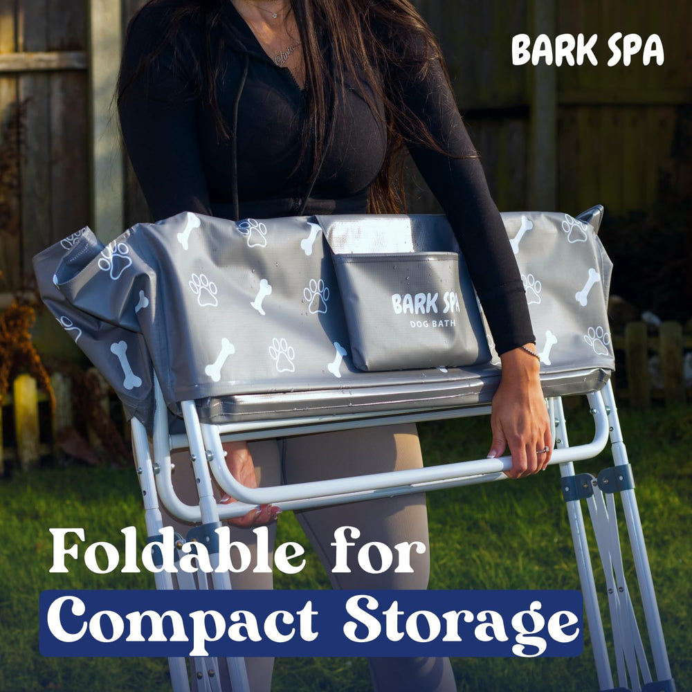 Bark Spa accommodates small to medium dogs up to 60 lbs and 30 inches