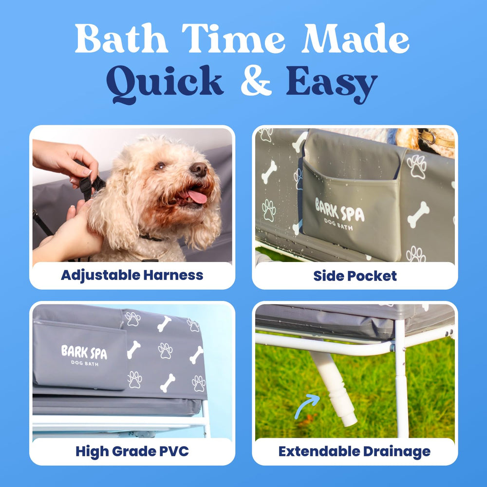 Bark Spa free grooming kit includes brush and towel for at-home spa