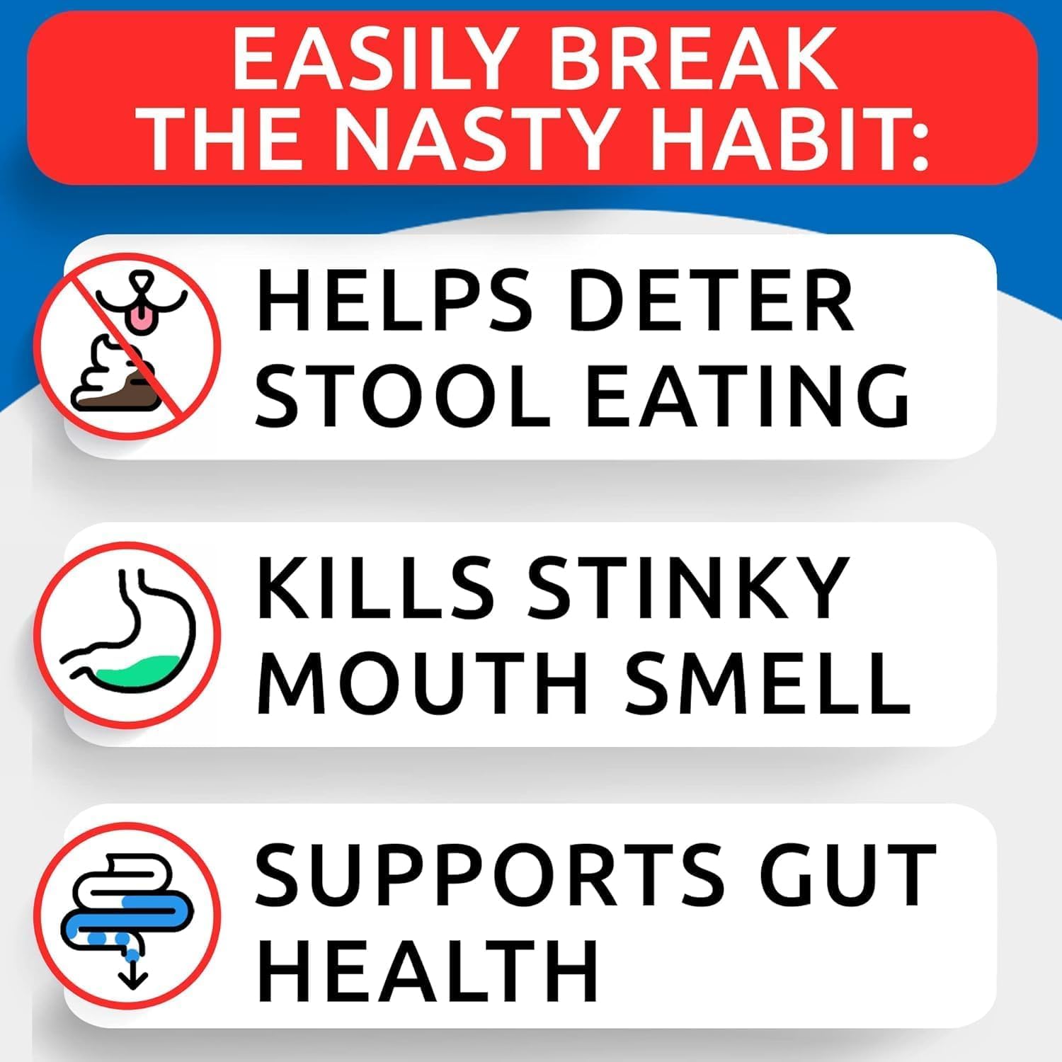 BARK-SPARK No Poo Chews dog chewing a tasty deterrent treat
