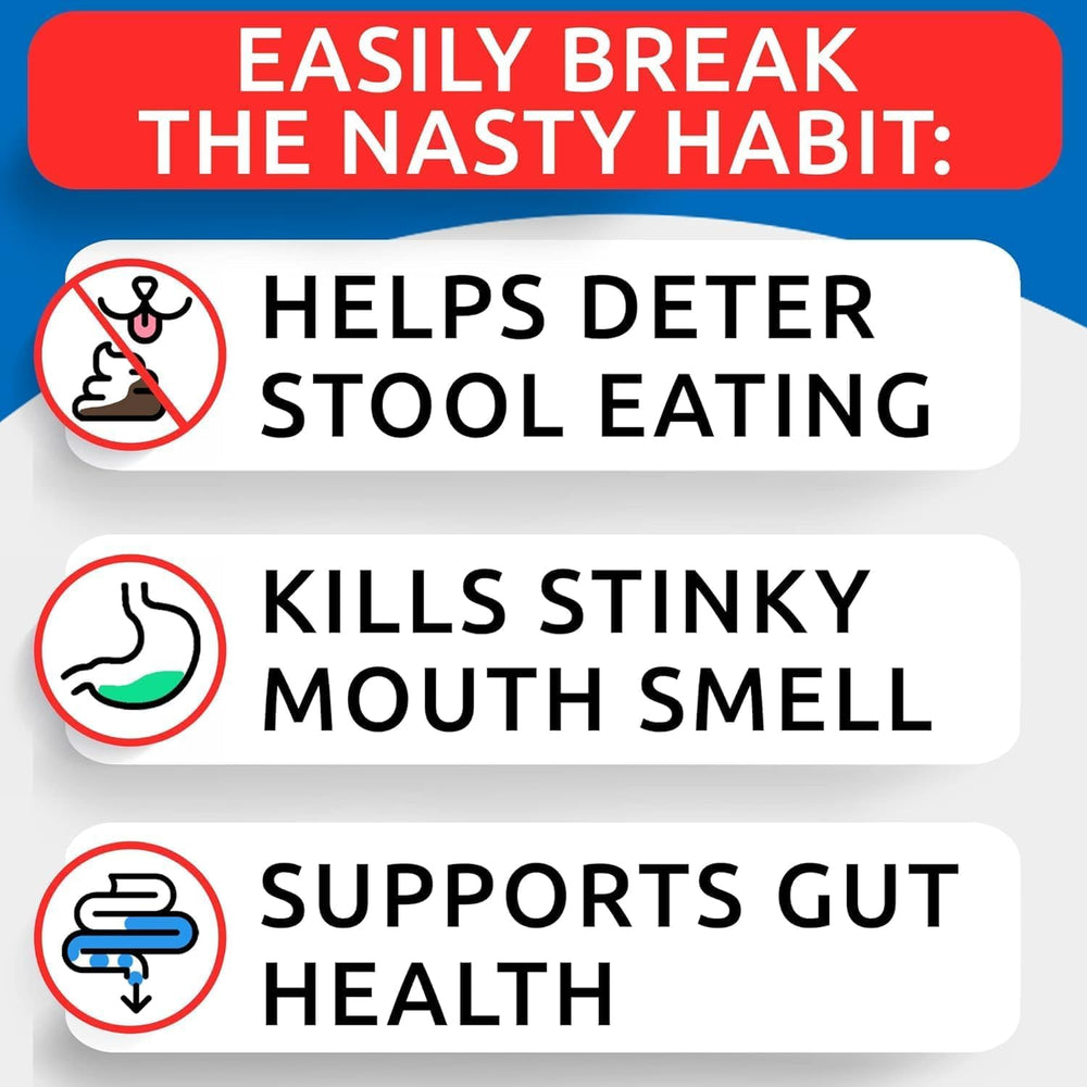 BARK-SPARK No Poo Chews dog chewing a tasty deterrent treat