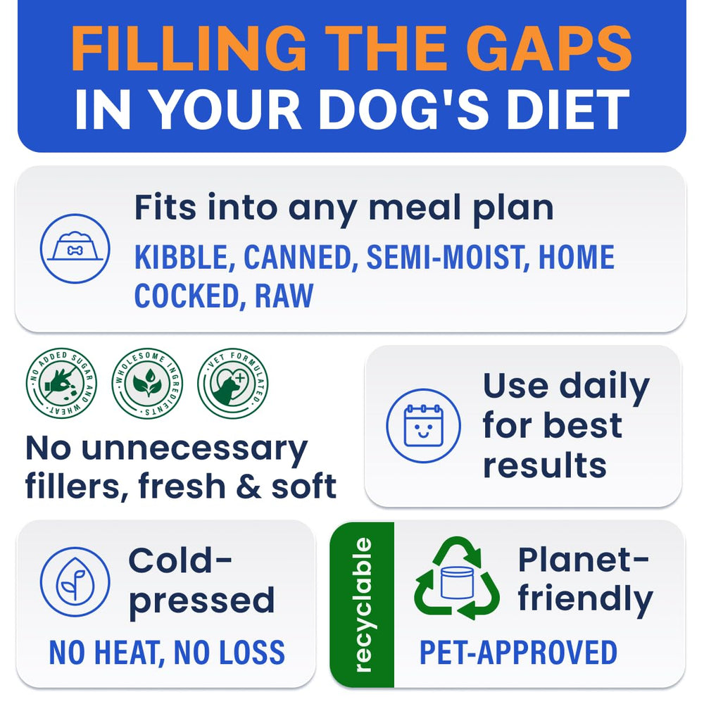 BARK&SPARK chews for small to large breeds support digestion and immunity.