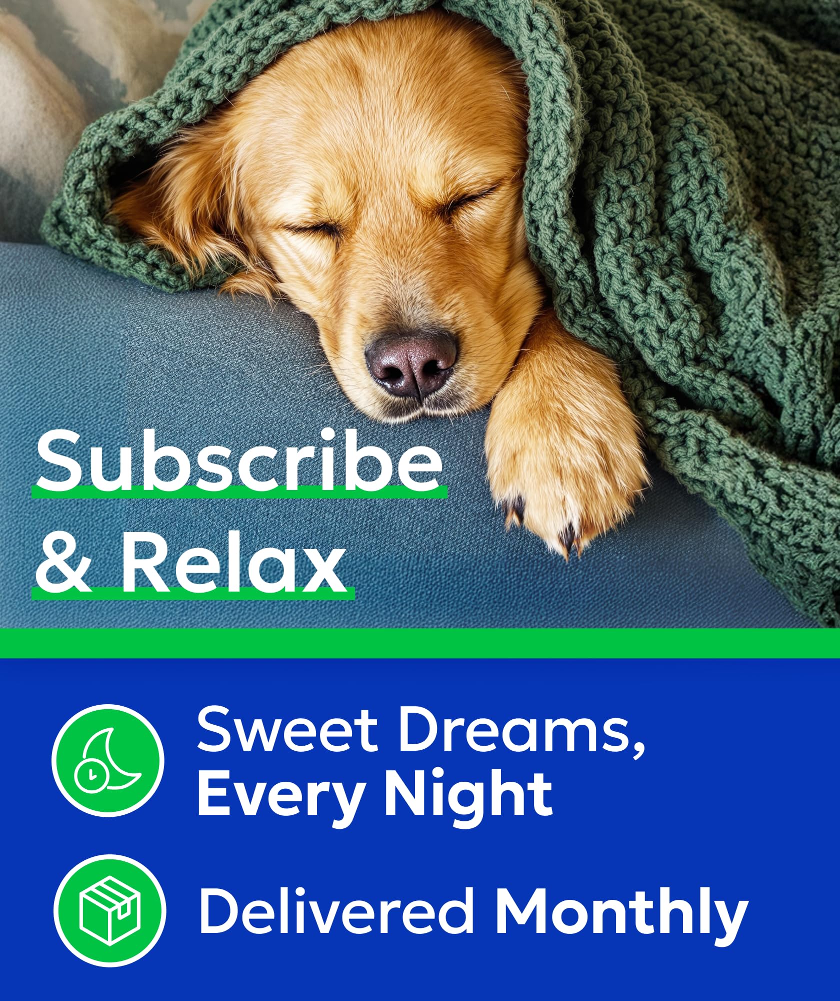 BARK&SPARK travel-size-pack image illustrates compact, travel-ready chews.
