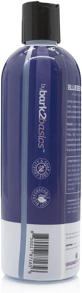 Bark2Basics conditioner label close-up highlights natural ingredients and USA-made quality
